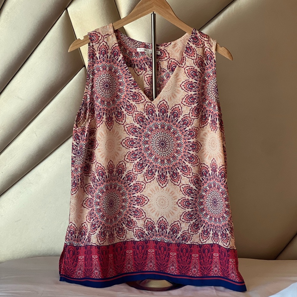 🛍️ 3/$15 Violet + Claire Sleeveless Tank Top medallion boho print XL